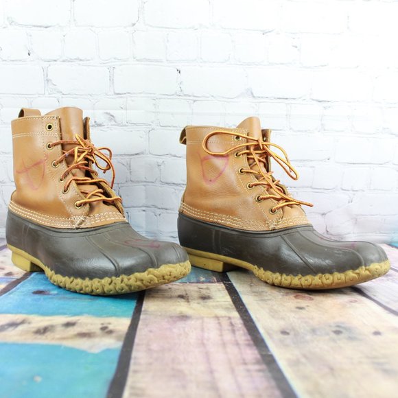 LL BEAN Uninsulated Lace-up Duck Bean Boots Sz 11 - Picture 2 of 9